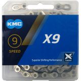 KMC Kette X9 grau 9-fach 114 Glieder