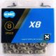 KMC Kette X8 siber/grau /7/8-fach 114 Glieder