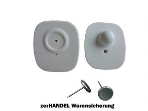 Nadeln 8.2MHz Warensicherung Artikelsicherung 100 RF Hartetiketten Mini Square 
