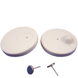 RF Hartetiketten R60 wei� �63 mit Nadeln (130 St.)