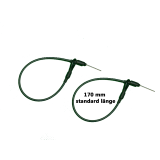Stahlschlaufen mit Nadel + se schwarz 170mm (100 St)