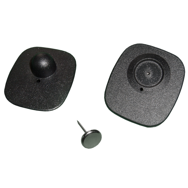 500 RF Hartetiketten Mini Square mit Nadeln 8,2MHz Warensicherung standardlock 